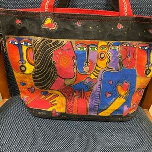 Laurel Burch Purse (Face & Heart Artwork)